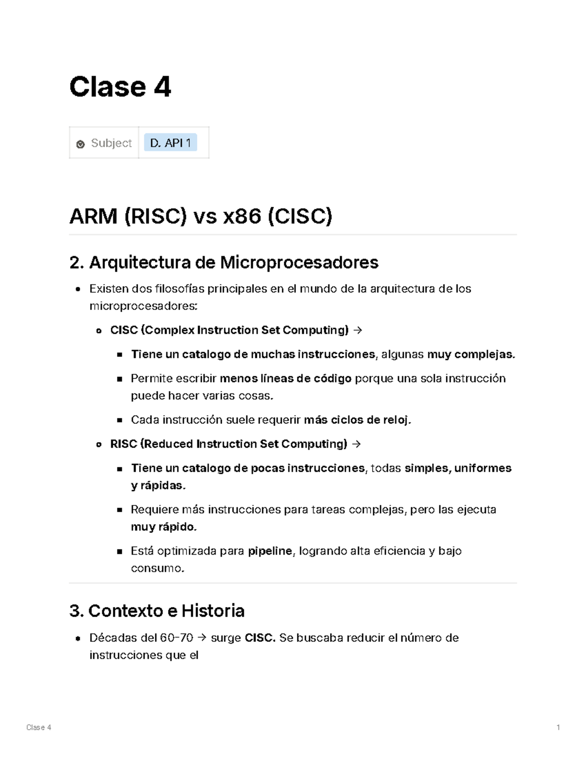Clase 4: Comparativa ARM (RISC) vs x86 (CISC) en Microprocesadores ...