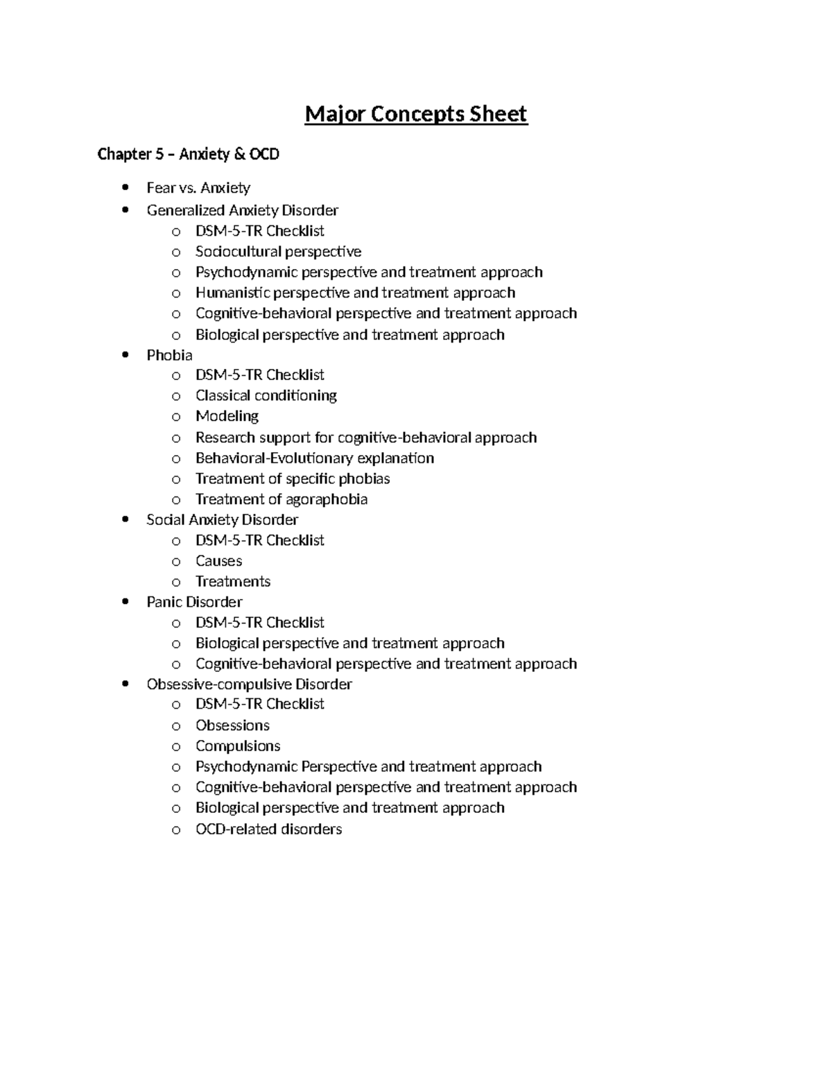 Final Exam Study Guide for Abnormal Psychology (Chapters 5-8) - Studocu
