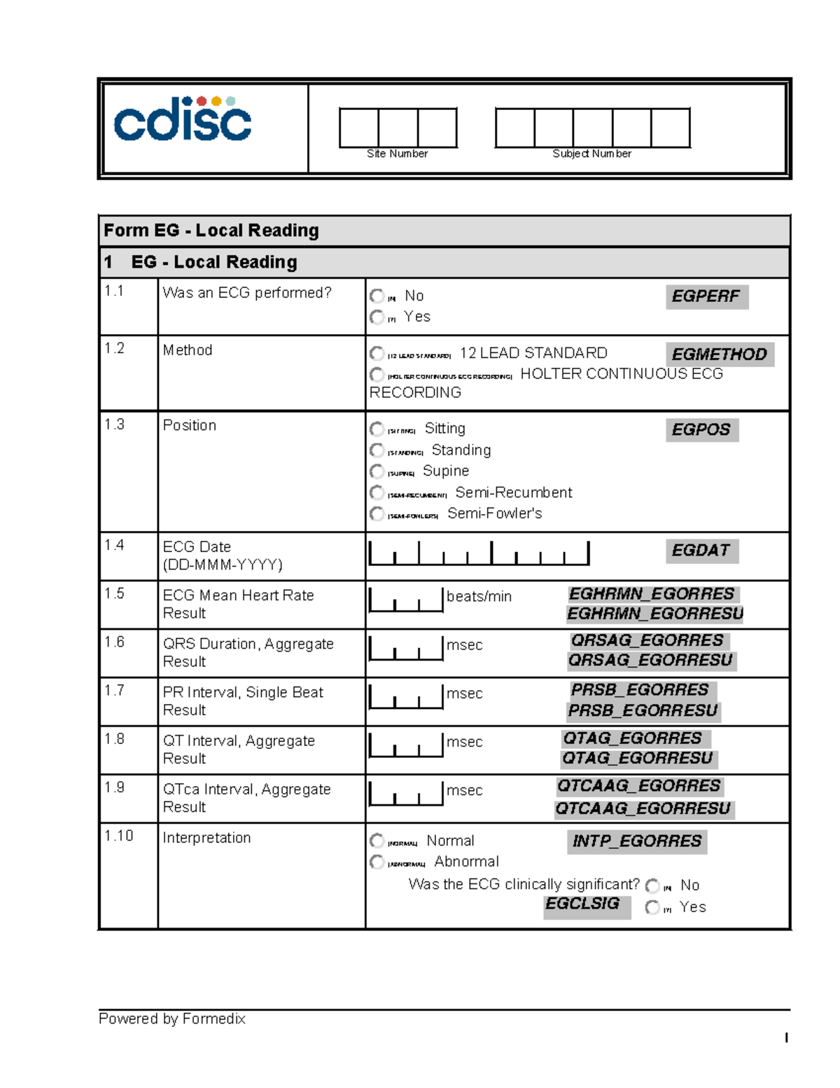 EG Local Reading 1: ECG Performance and Results Analysis - Studocu
