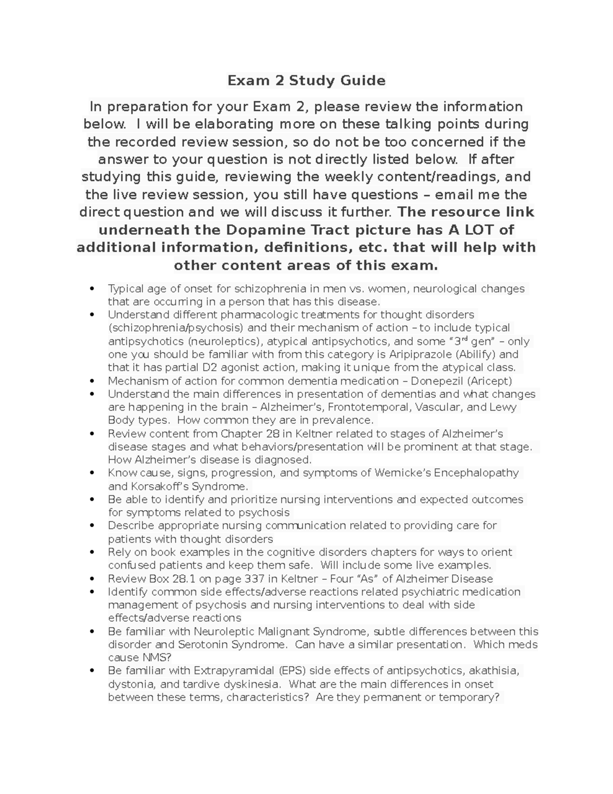 Exam 2 Study Guide - NURS 202 Spring 2022 Final Review Notes - Studocu