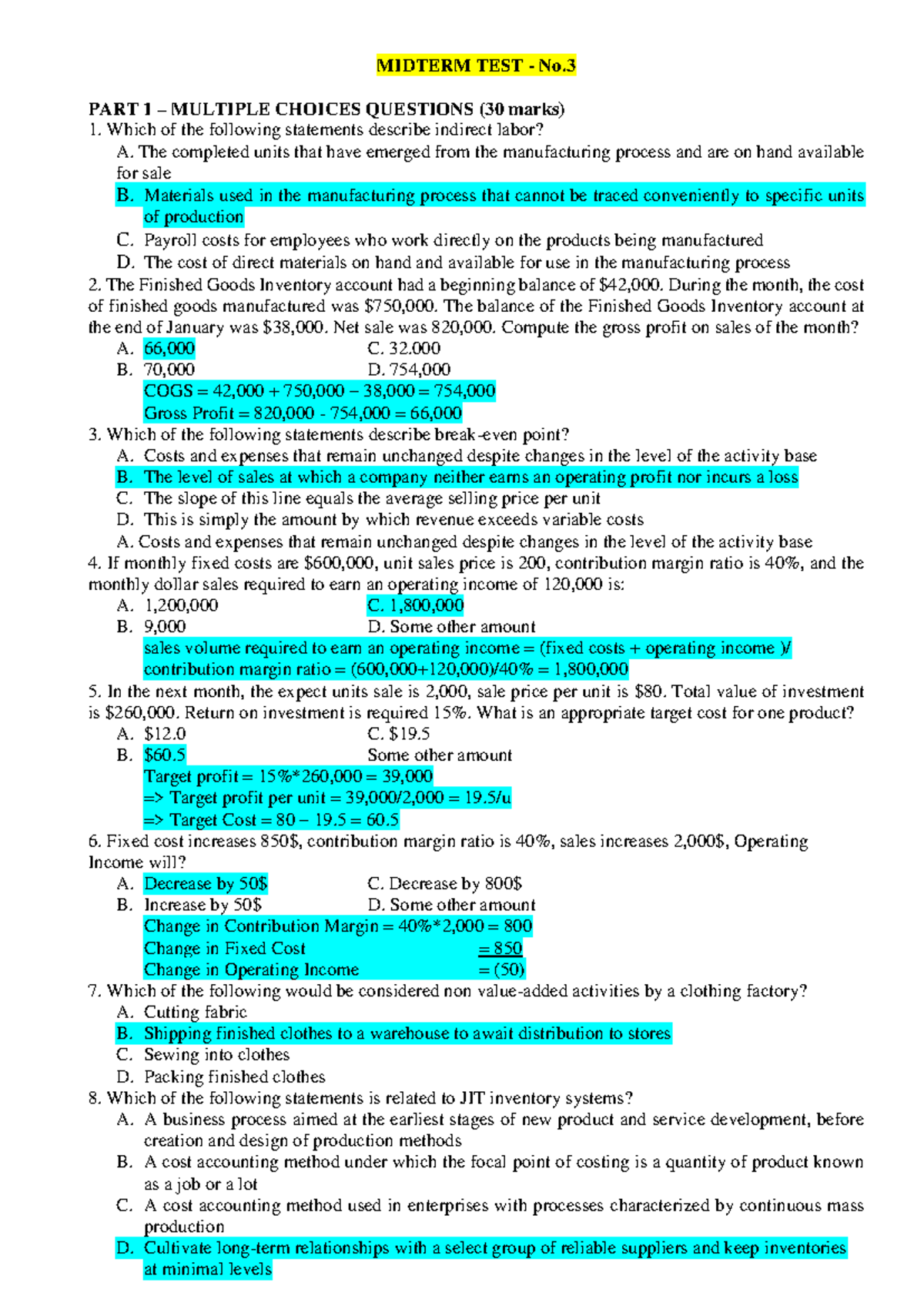 2024.MIDTERM TEST No.3 PART 1 MULTIPLE CHOICE QUESTIONS - Studocu