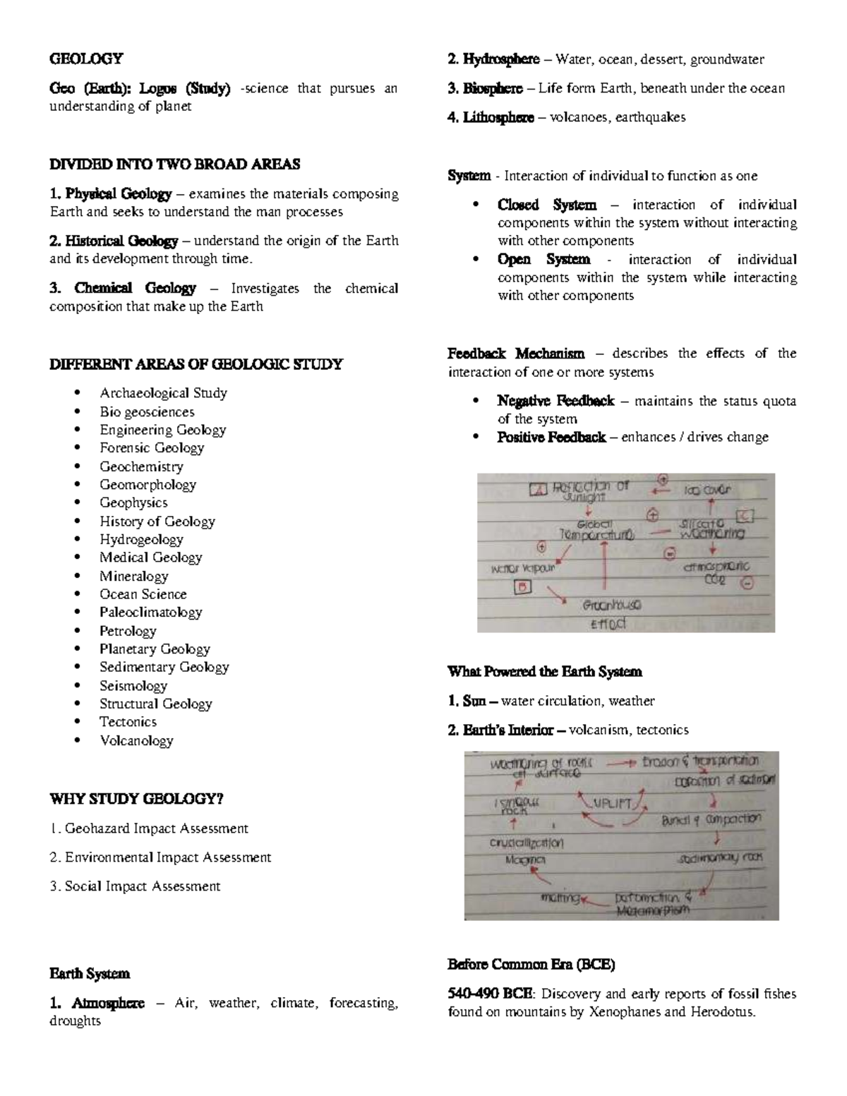 Geology Lecture Notes: Key Concepts and Mineral Analysis - Studocu