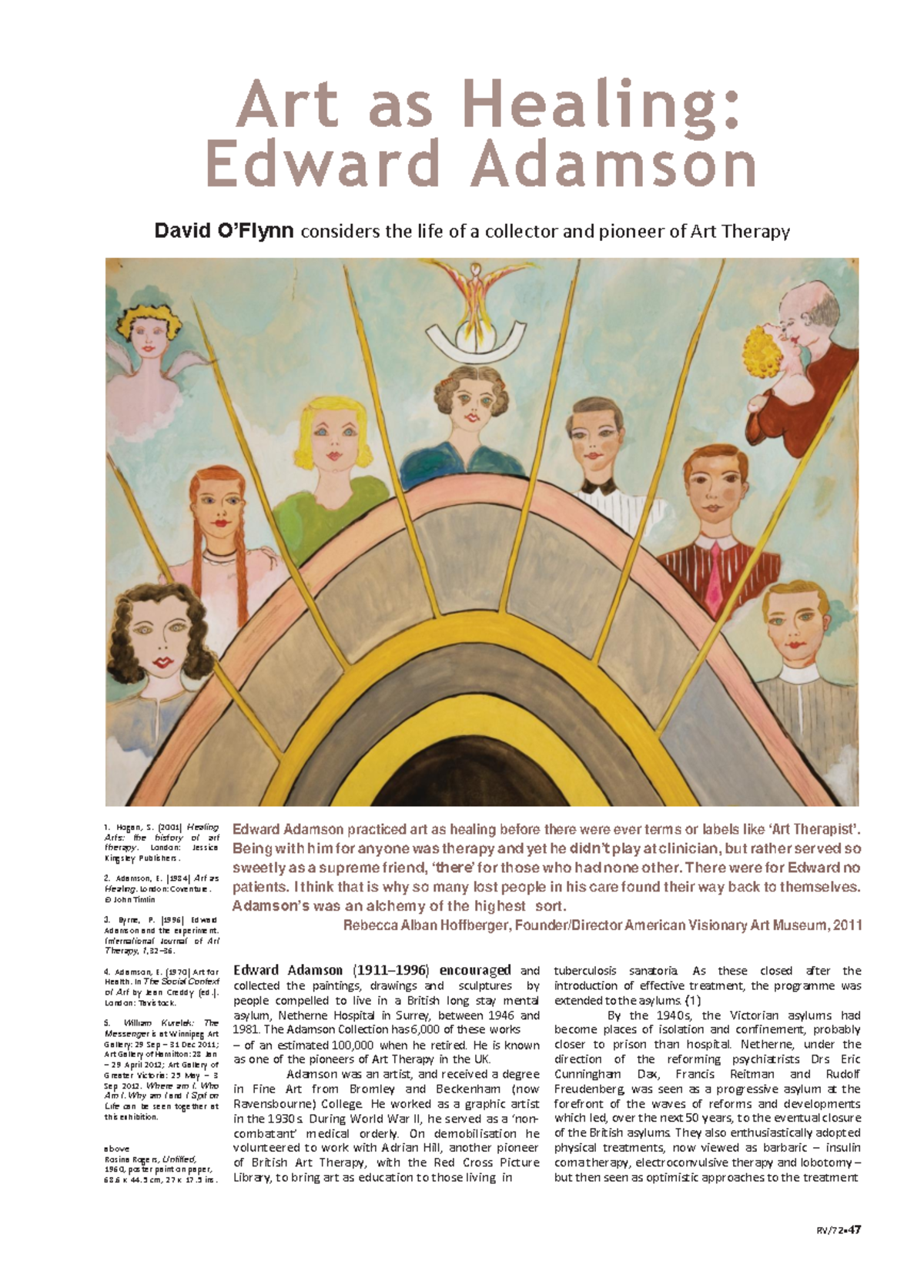 Art Therapy Pioneer: Edward Adamson's Legacy in Healing Art - Studocu