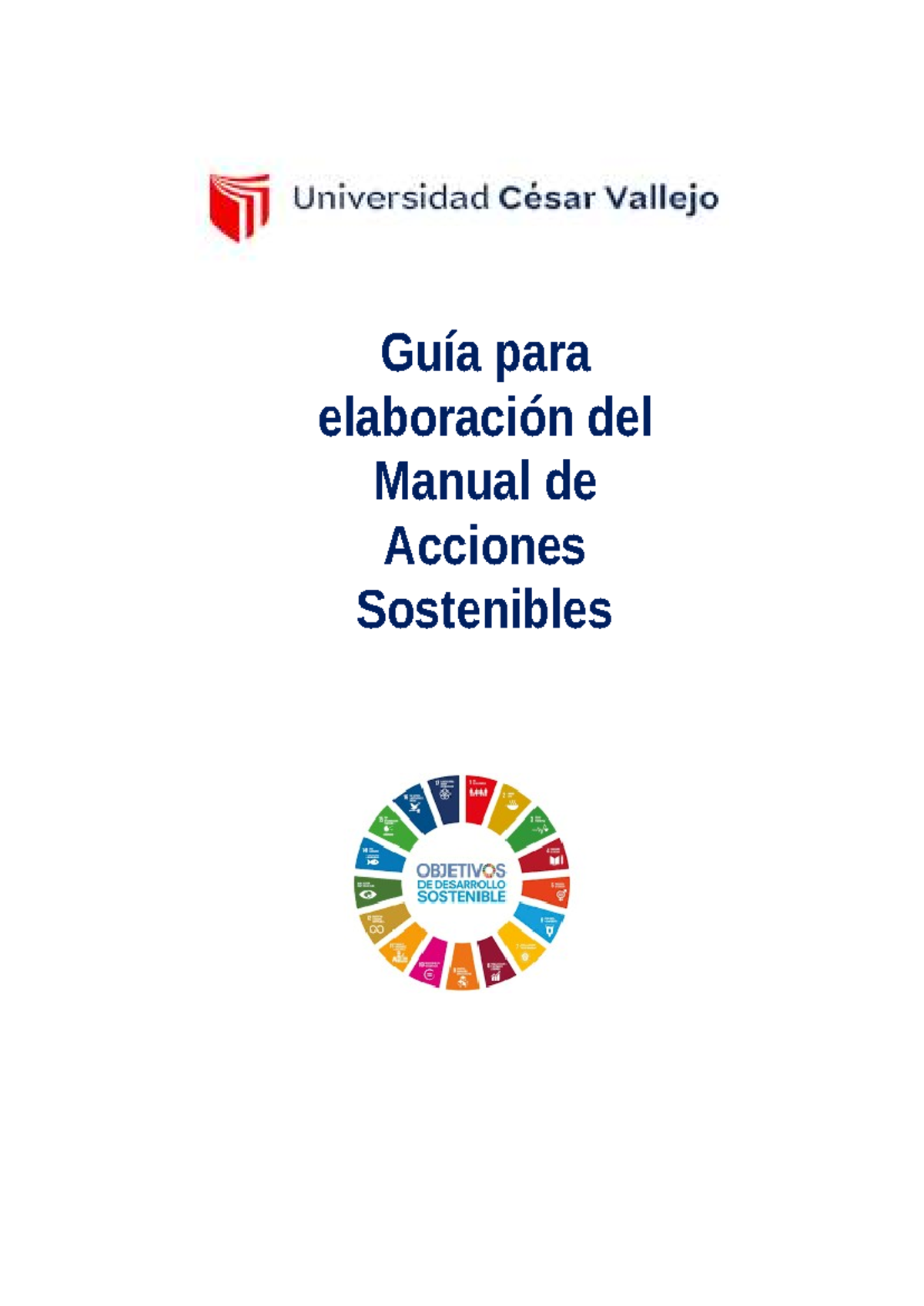 Guía para el Manual de Acciones Sostenibles 2025-1: Estructura y ...