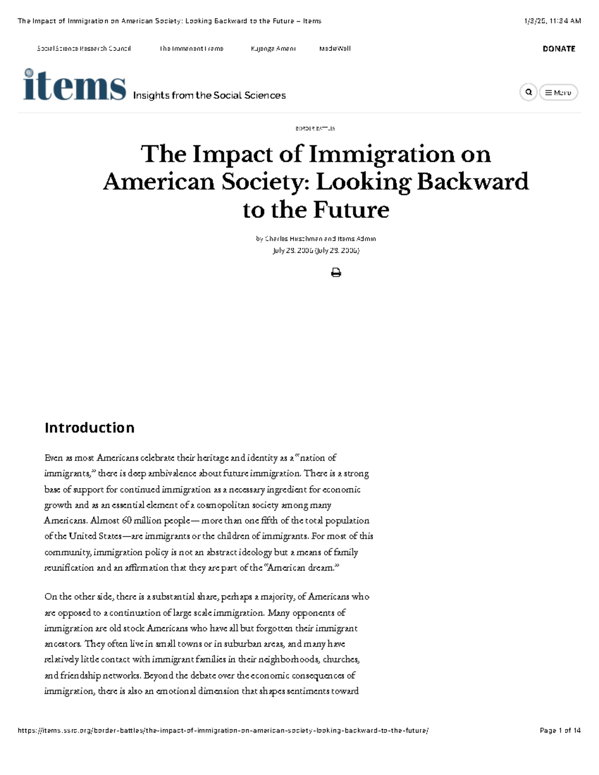The Impact of Immigration on American Society: Insights & Reflections ...