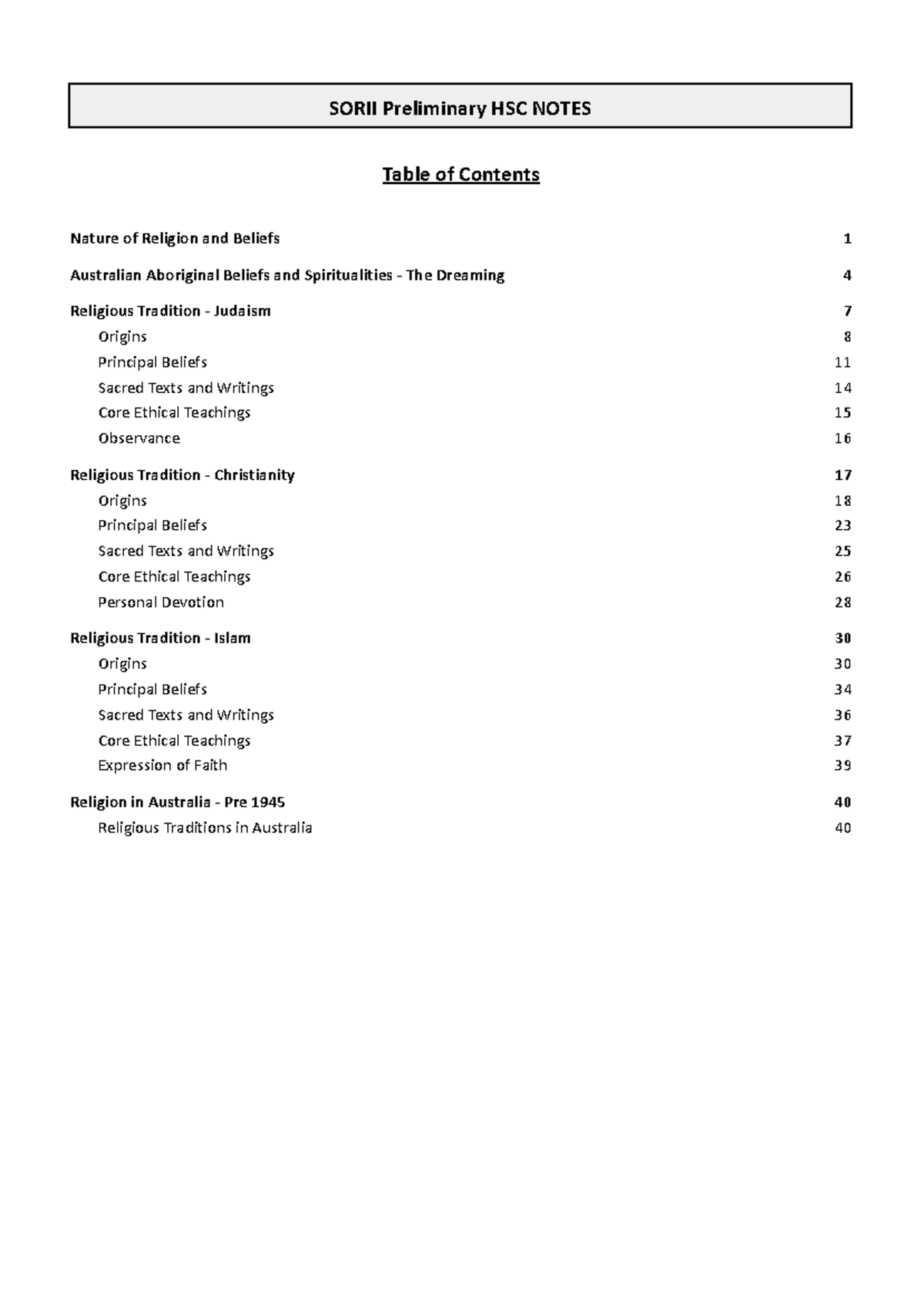Sorii Preliminary Course Notes - Stephanie Young - SORII Preliminary ...