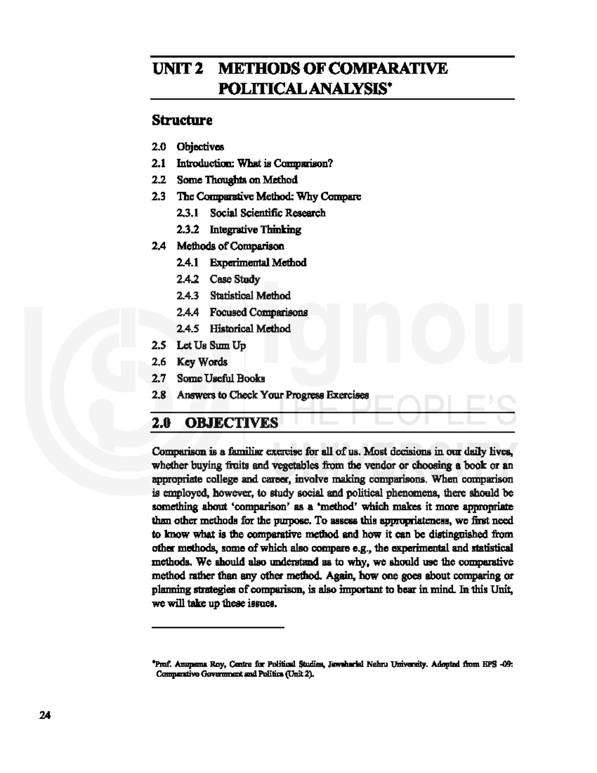 24 UNIT 2: Methods of Comparative Political Analysis - Studocu