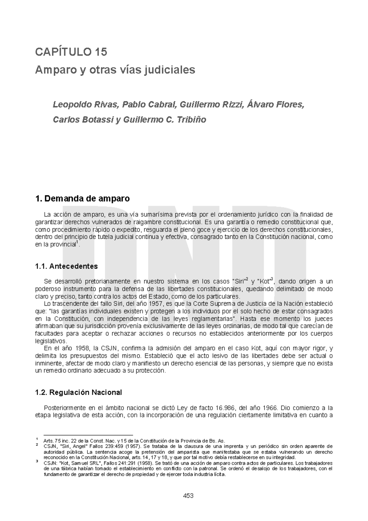 Amparo y Recurso Directo: Análisis Jurídico y Perspectivas en la CN ...