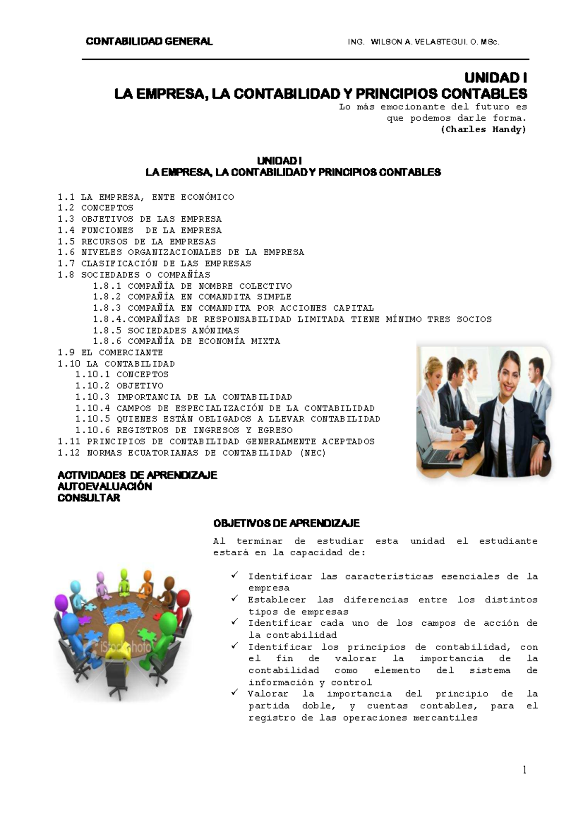 Guía de Contabilidad General - Rubén Sarmiento (Unidad I) - Document Preview