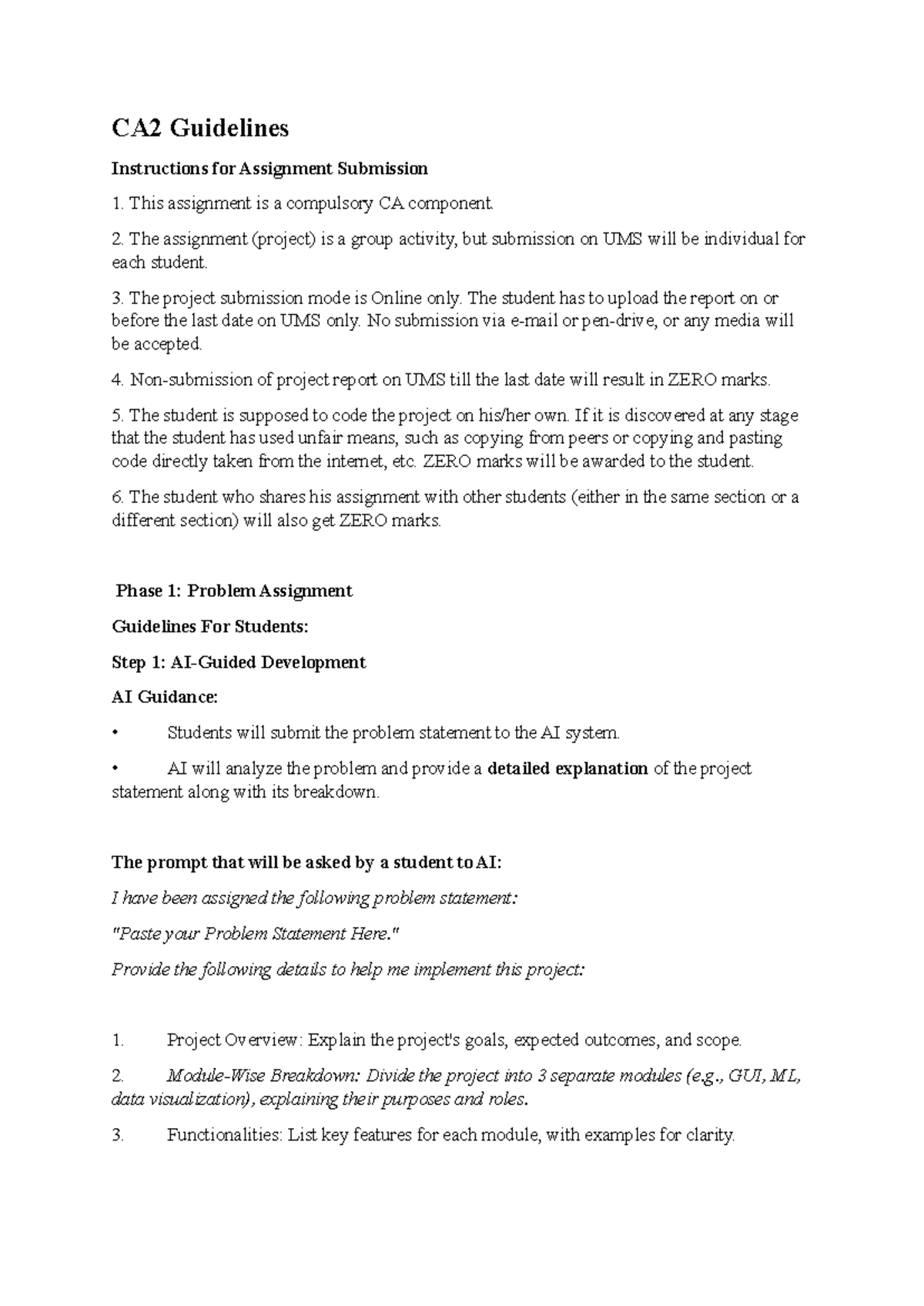 CSE(2E046) Project Submission Guidelines and Instructions - Studocu