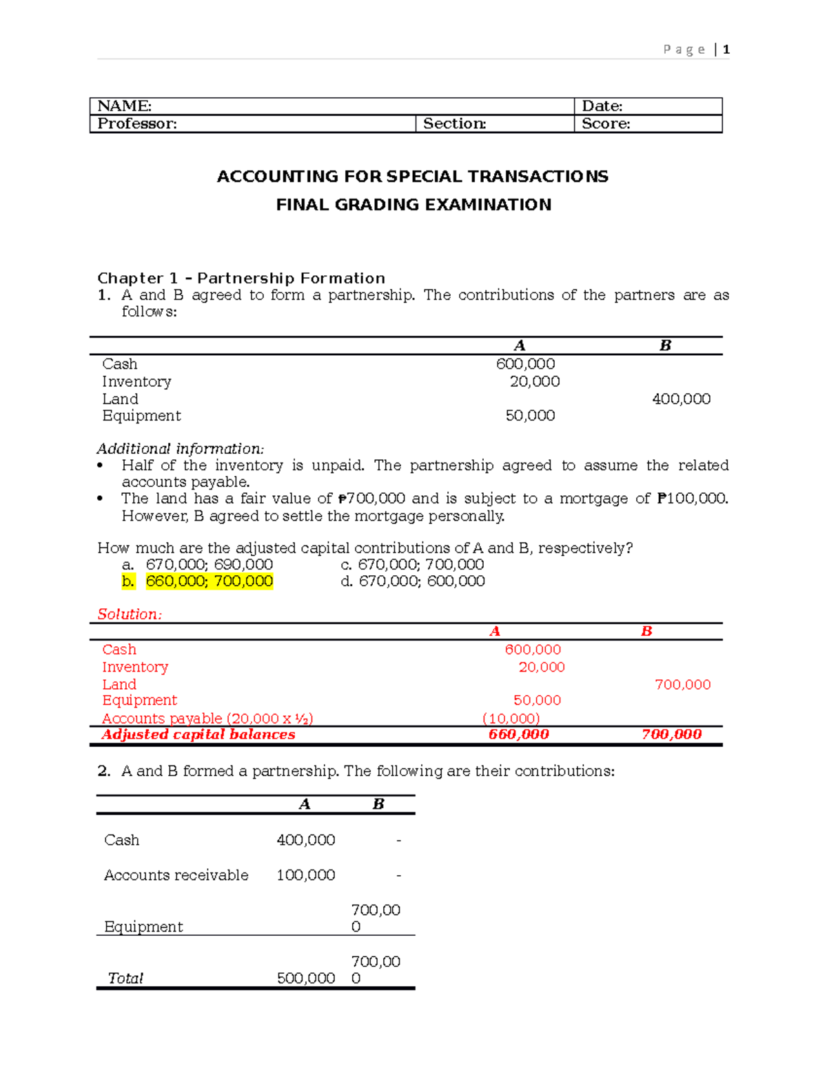 FINAL EXAM NOTES for ACCT 101: SPECIAL TRANSACTIONS OVERVIEW - Studocu
