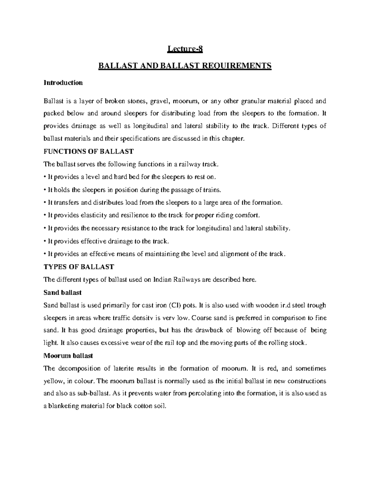 Ballast AND Ballast Requirements - Introduction Lecture- BALLAST AND ...