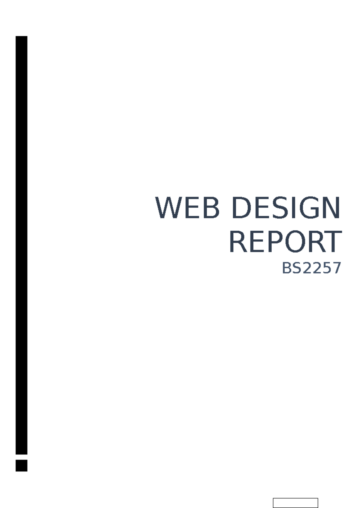 BS2257 Web Design Report: Portfolio Creation for Sophie Schneeberger ...