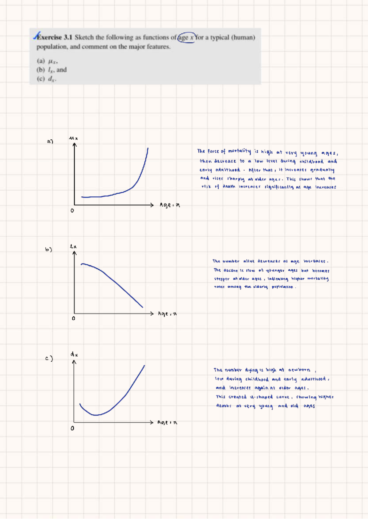Tutorial 3 - Functions of Age and Life Table Calculations - Studocu