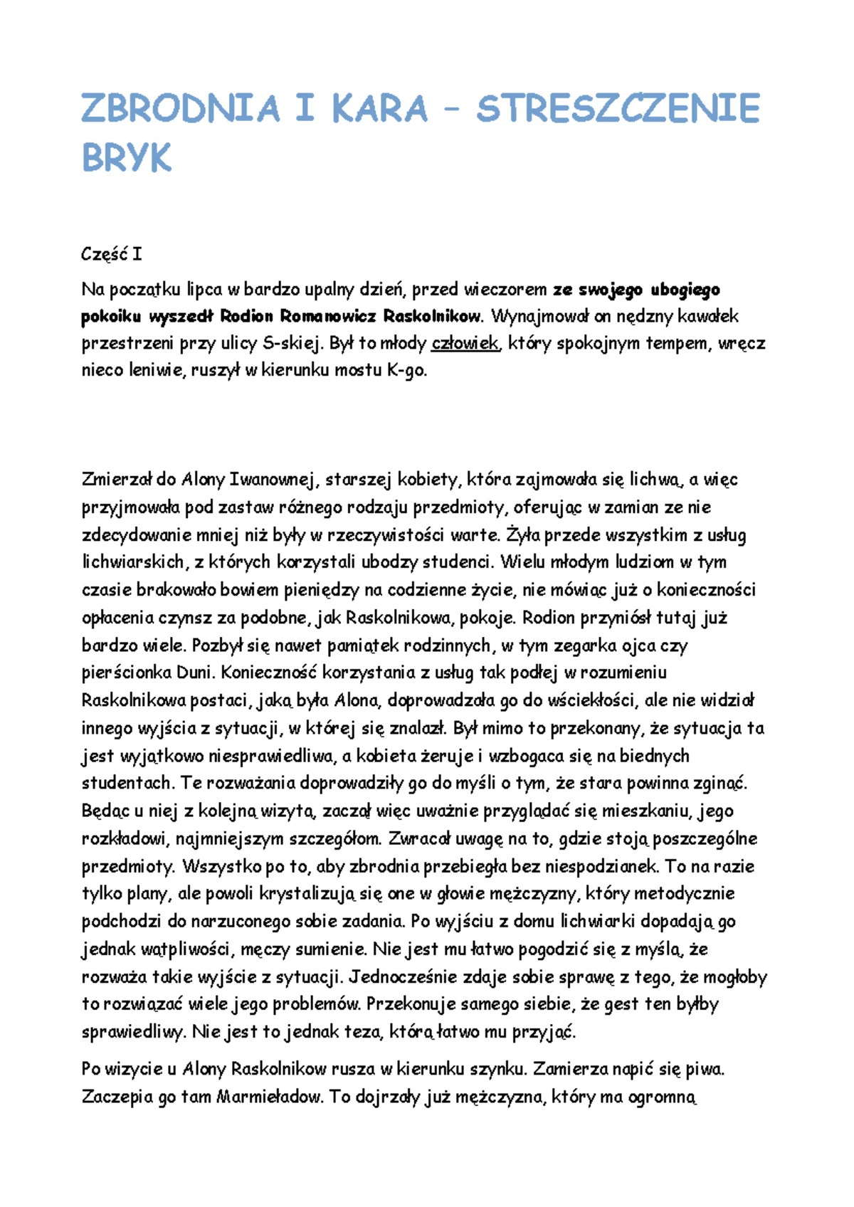 Zbrodni I Kara Sprawdzian Nowa Era