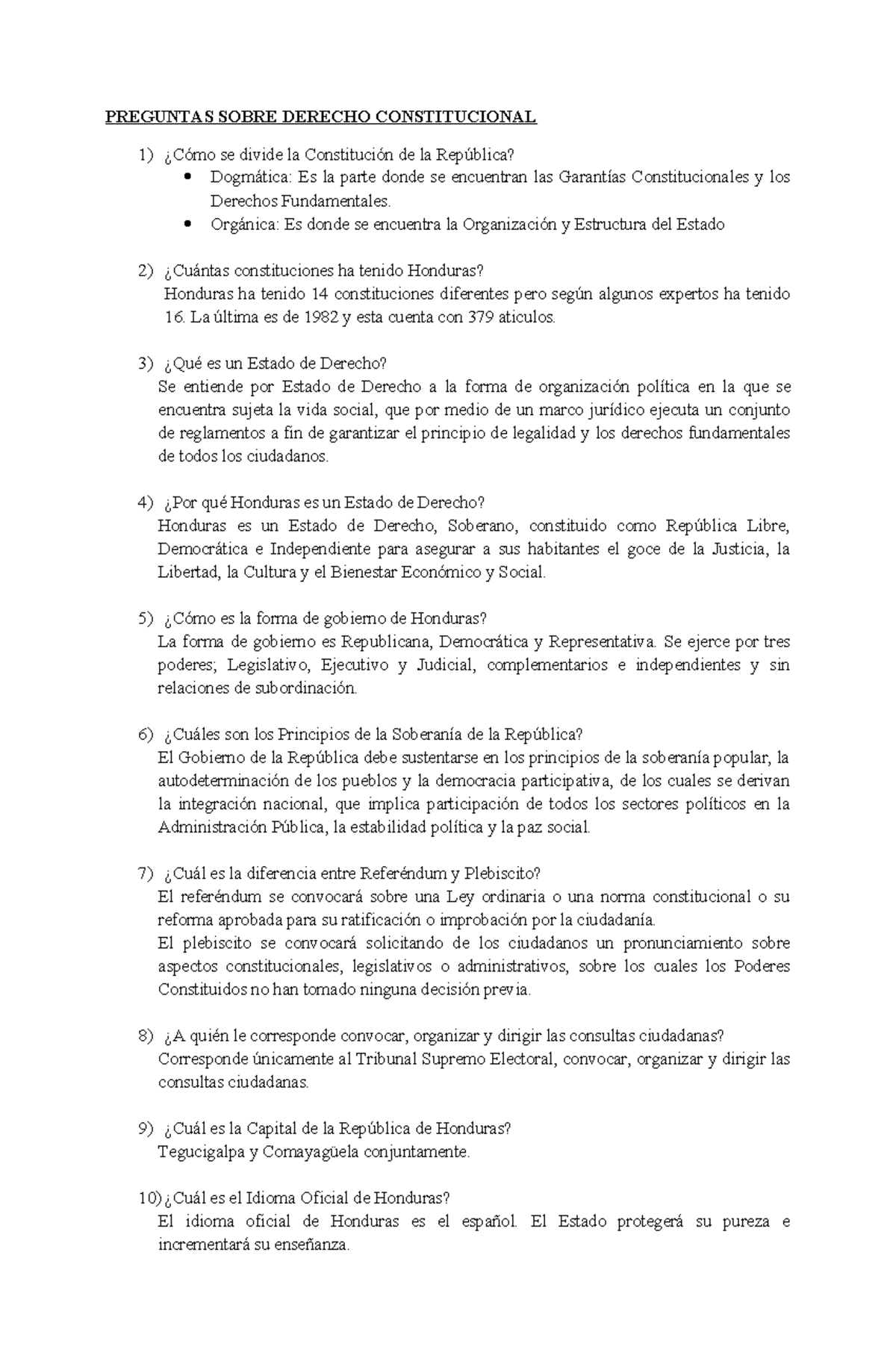 Cuestionario para Examen Privado Final de Derecho Constitucional (DC ...