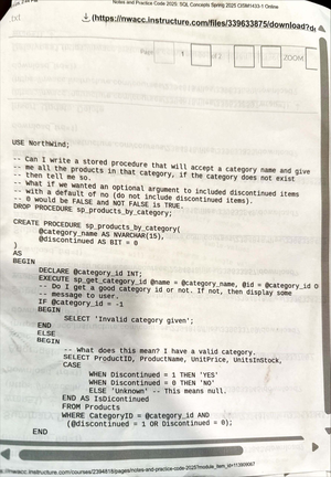 SQL Concepts Summary and Practice Notes - Spring 2025 Online - Studocu