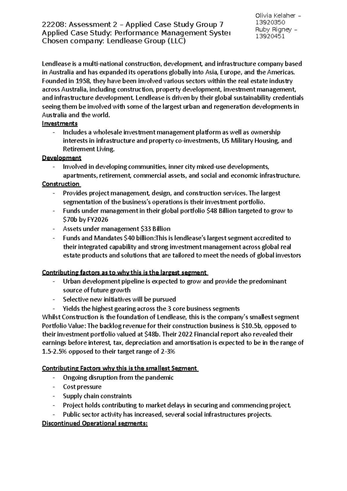 Appplied Case Study Group 7 - Founded in 1958, they have been involved ...