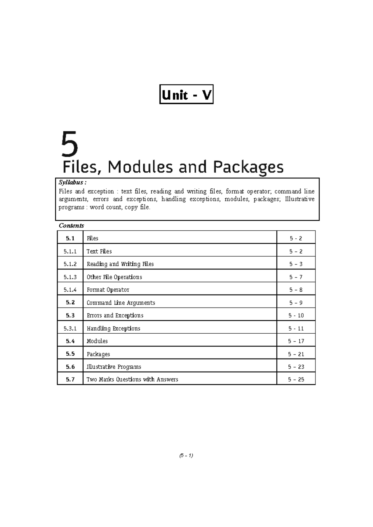 Unit-5 - ssafd - Problem Solving and Python Programming 1 - 1 ...