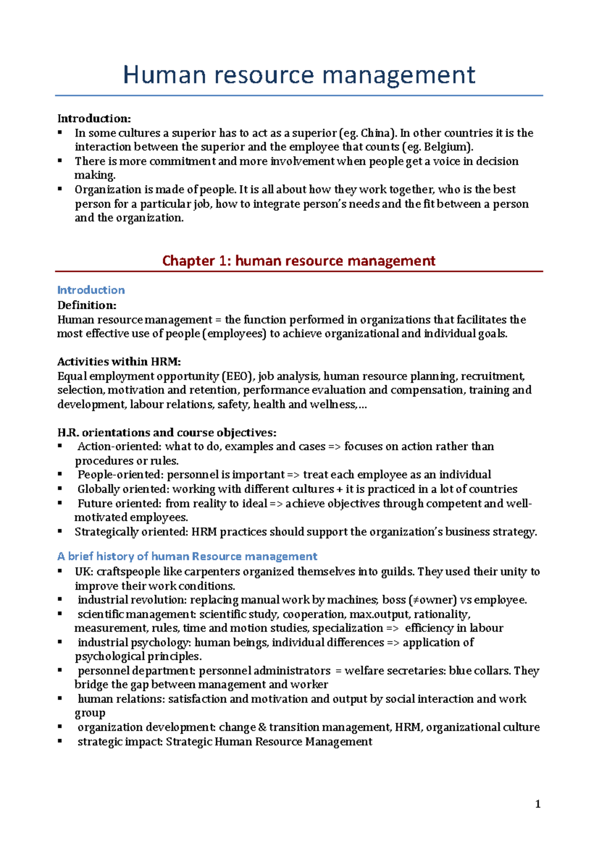 Human Resource Management 1: Key Concepts and Strategic Approaches ...