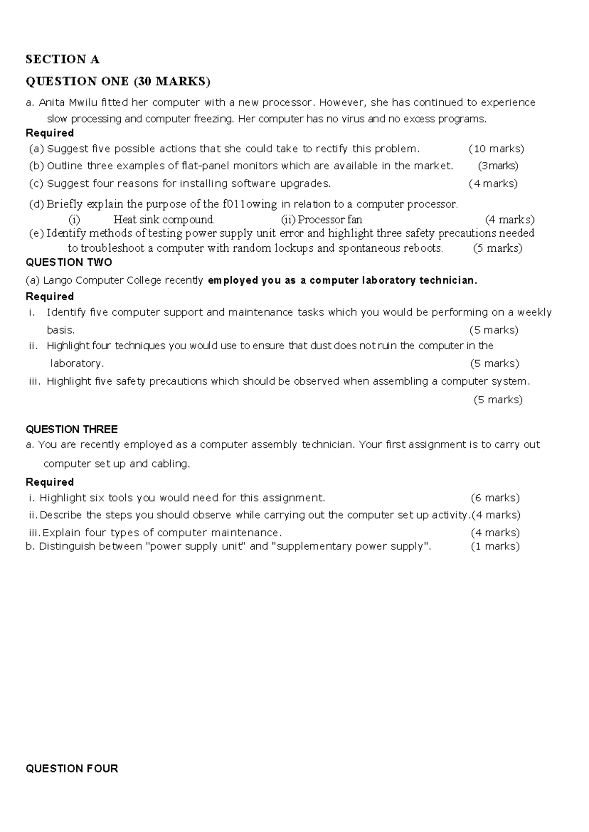 Elementary Computer Maintenance & Support Course Outline (CS101) - Studocu