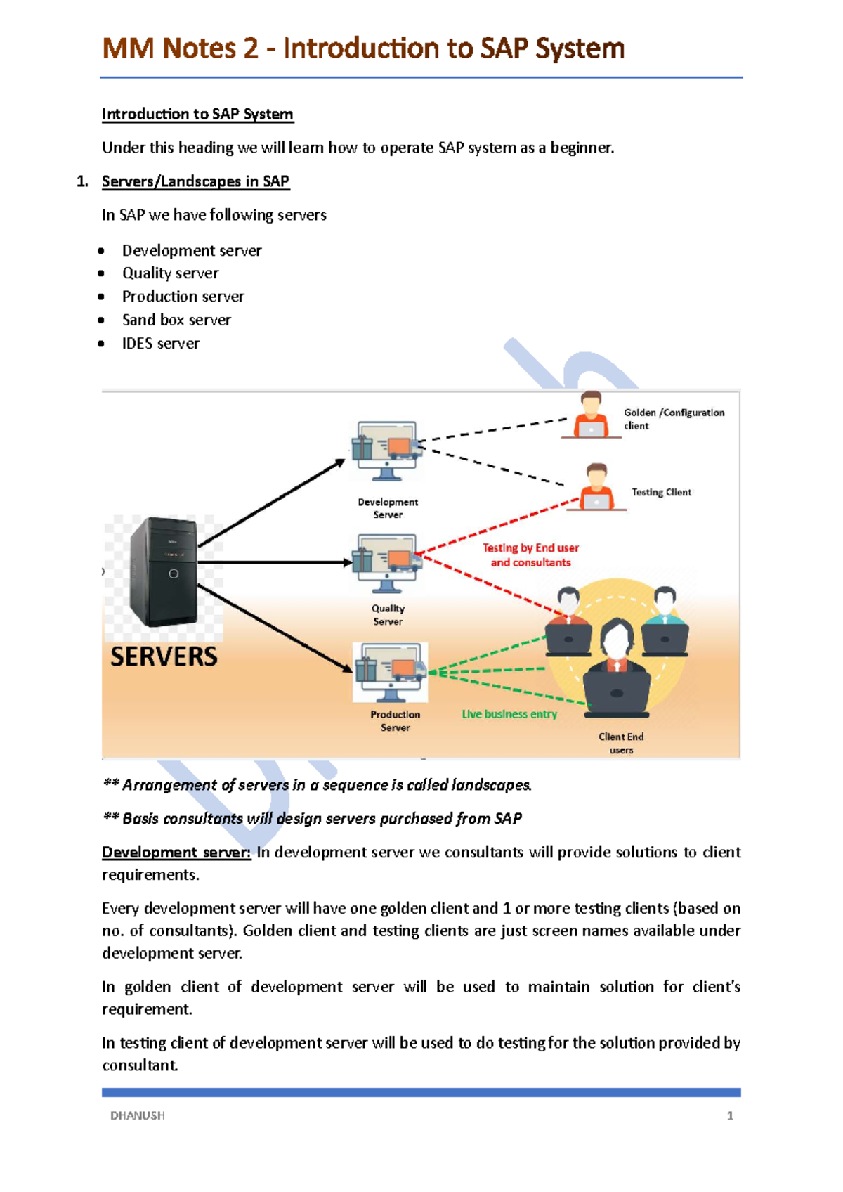 MM Notes 2: Beginner's Guide to Operating SAP System - Studocu