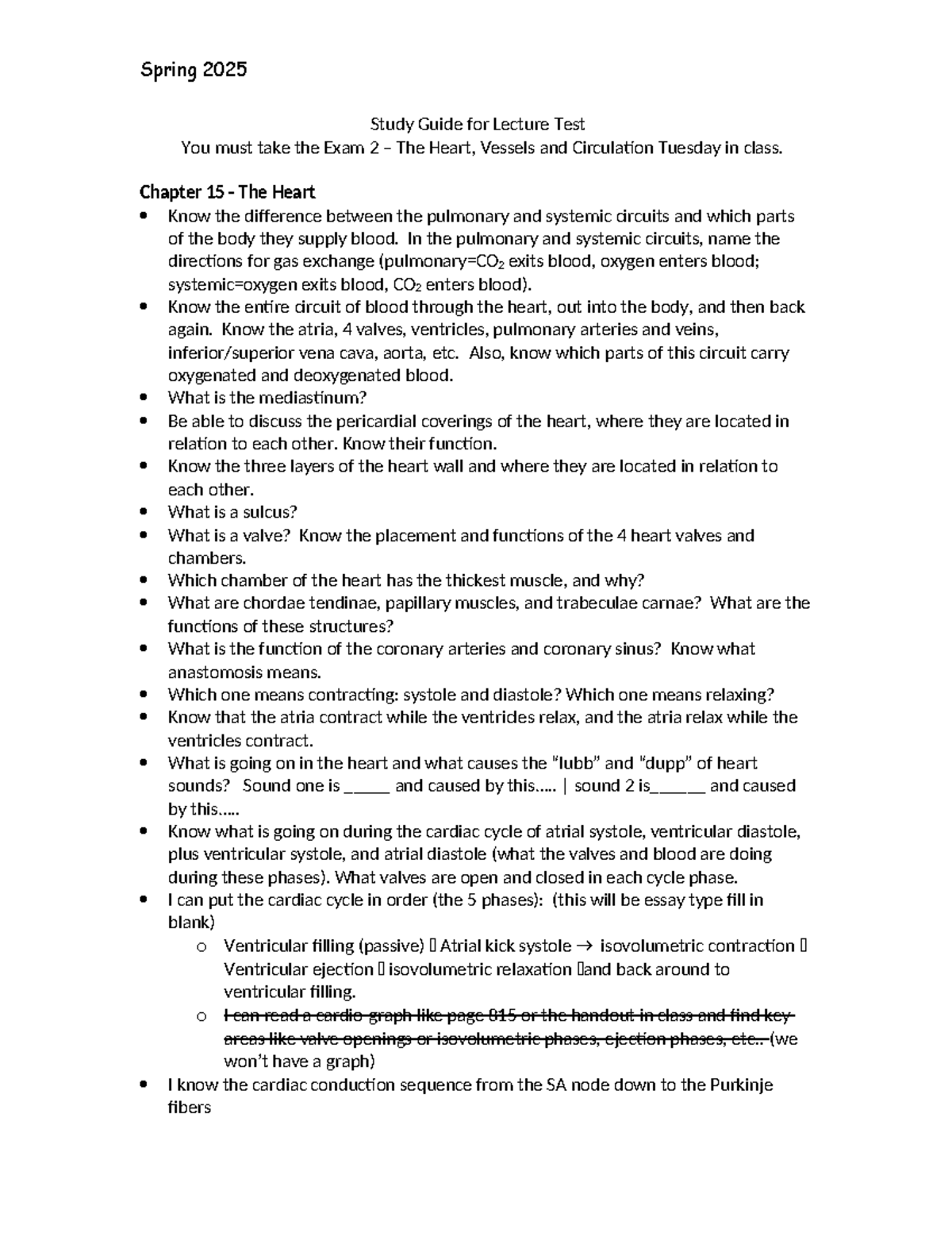 SG Final Sp25 - study guide - Spring 2025 Study Guide for Lecture Test ...