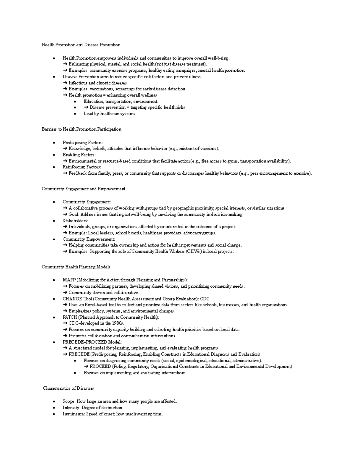 NUR 443 Health Promotion & Disease Prevention Exam Guide - Studocu