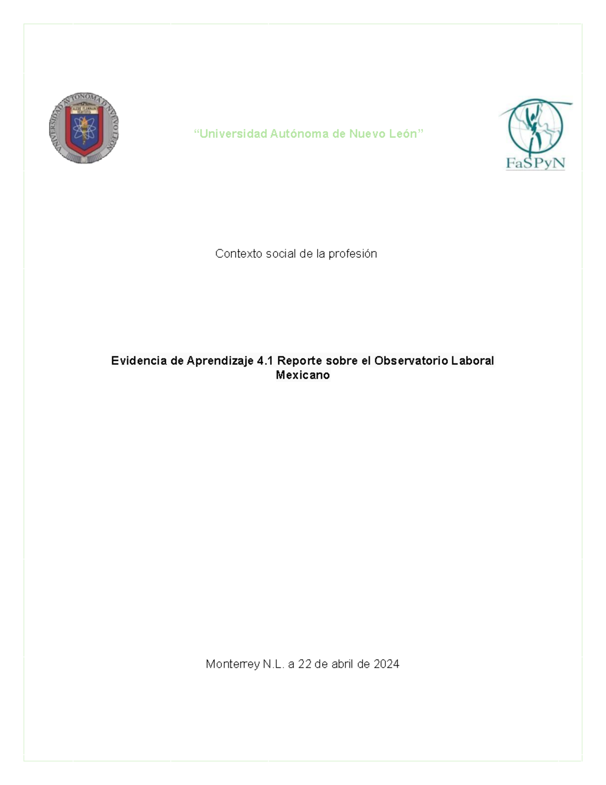 Evidencia de Aprendizaje - a 22 de abril de 2024 EVIDENCIA DE ...