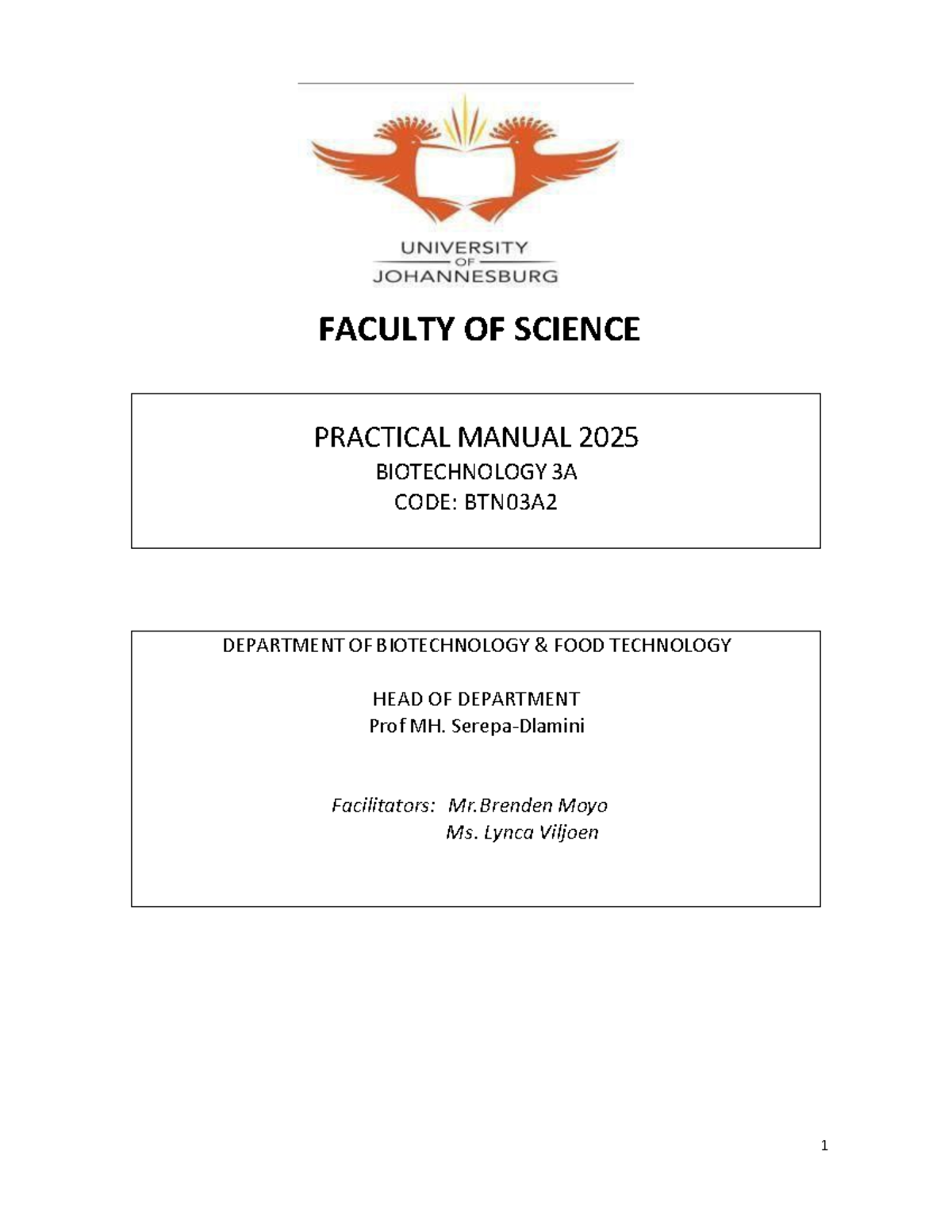Biotechnology 3A Practical Manual 2026: Essential Lab Techniques - Studocu