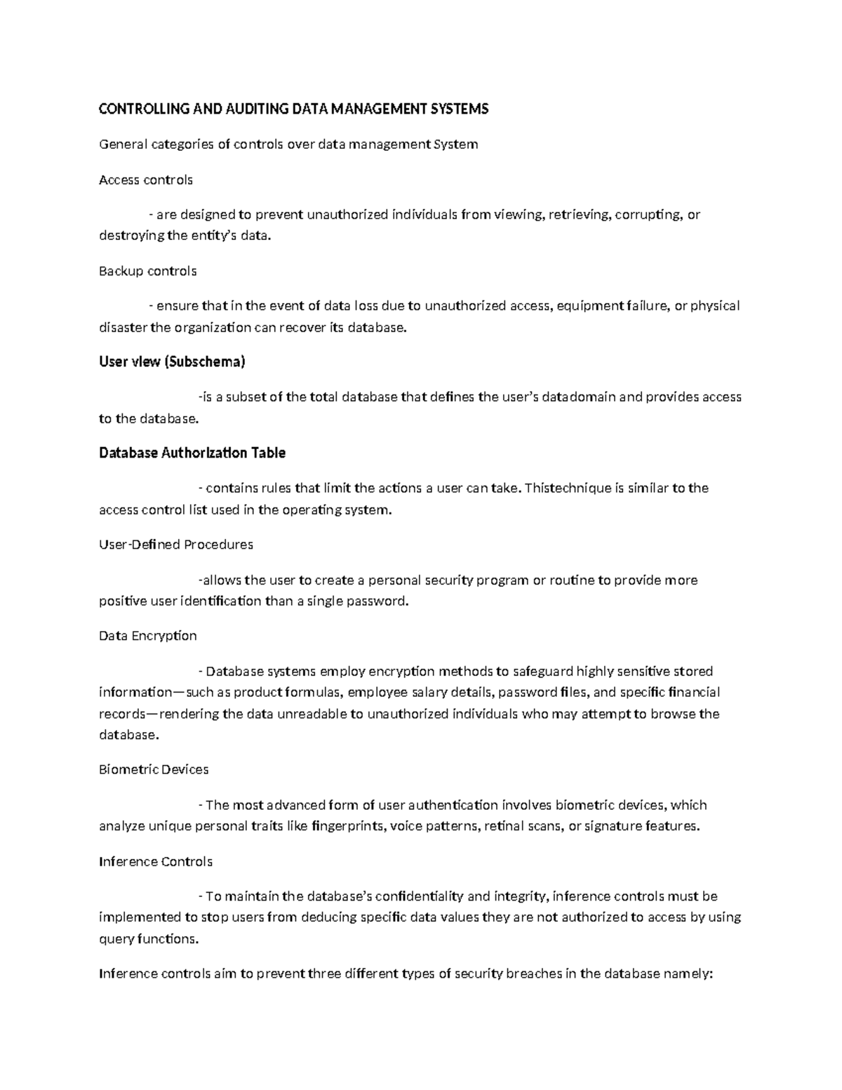 Controlling and Auditing Data Management Systems - WPS Office Guide ...