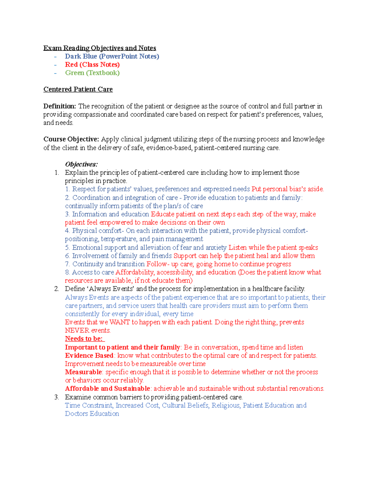Study Guide - Exam Reading Objectives and Notes - Dark Blue (PowerPoint ...