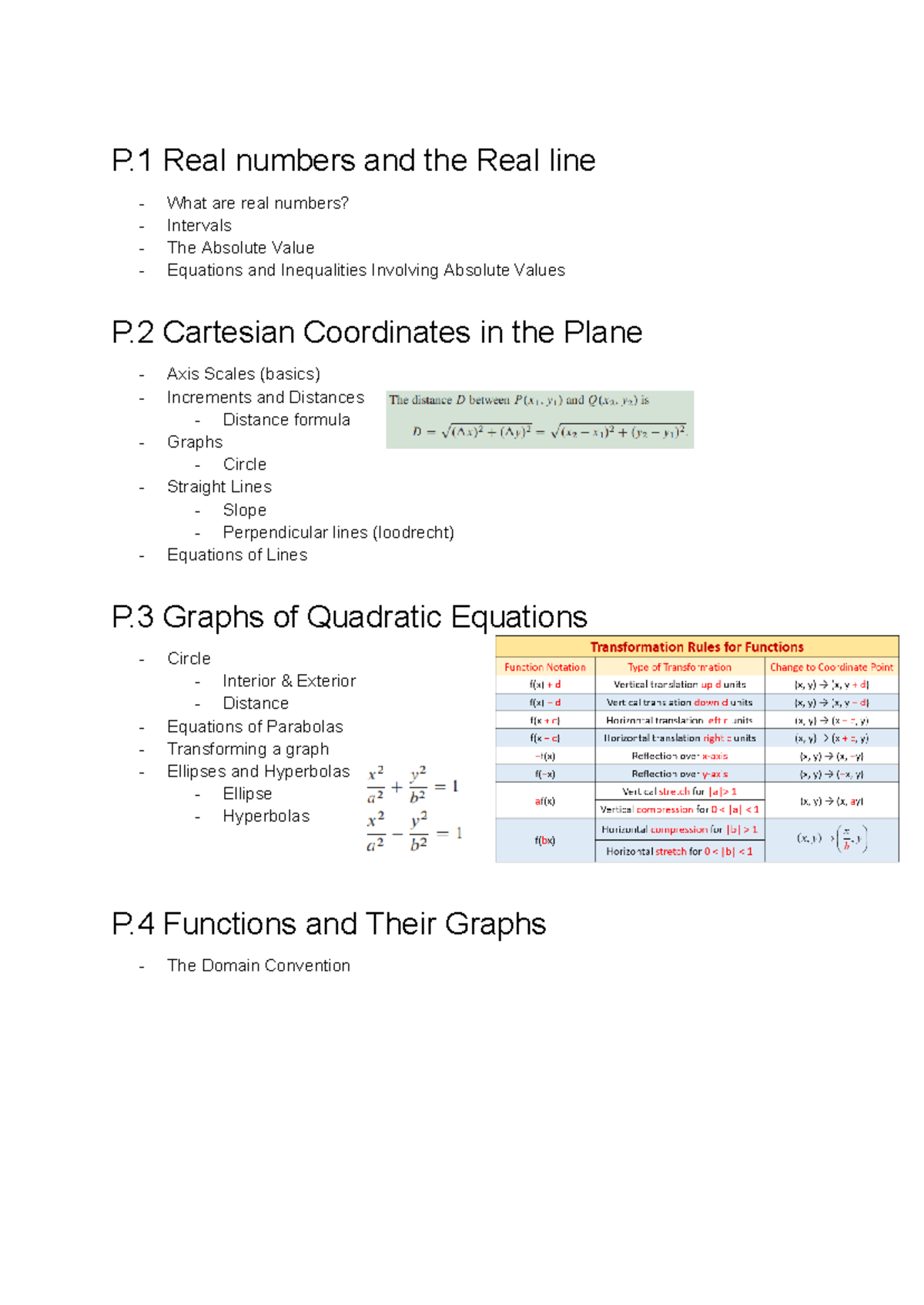 Calculus Overview: Key Concepts and Graphs for Study - Studeersnel