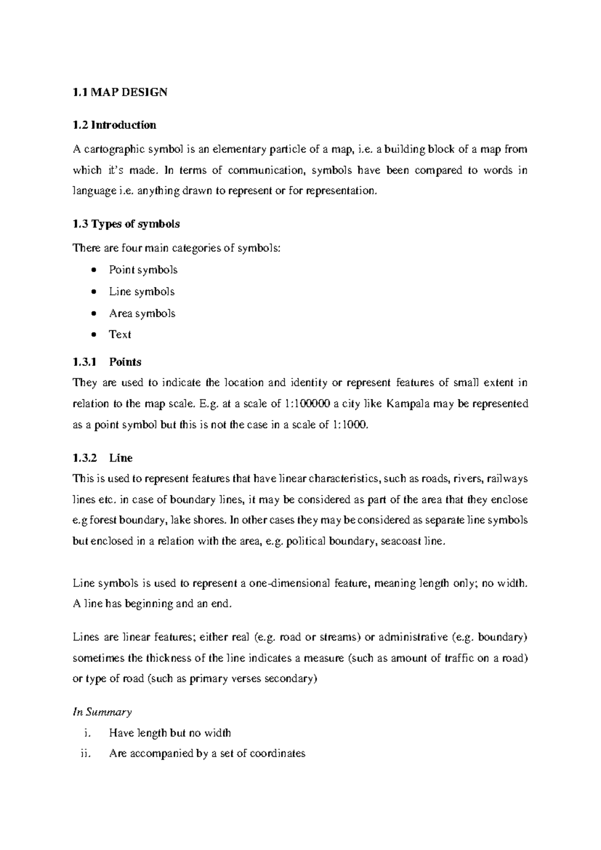 Cartography Lecture Notes: Topic 5 Map Design Overview - Studocu