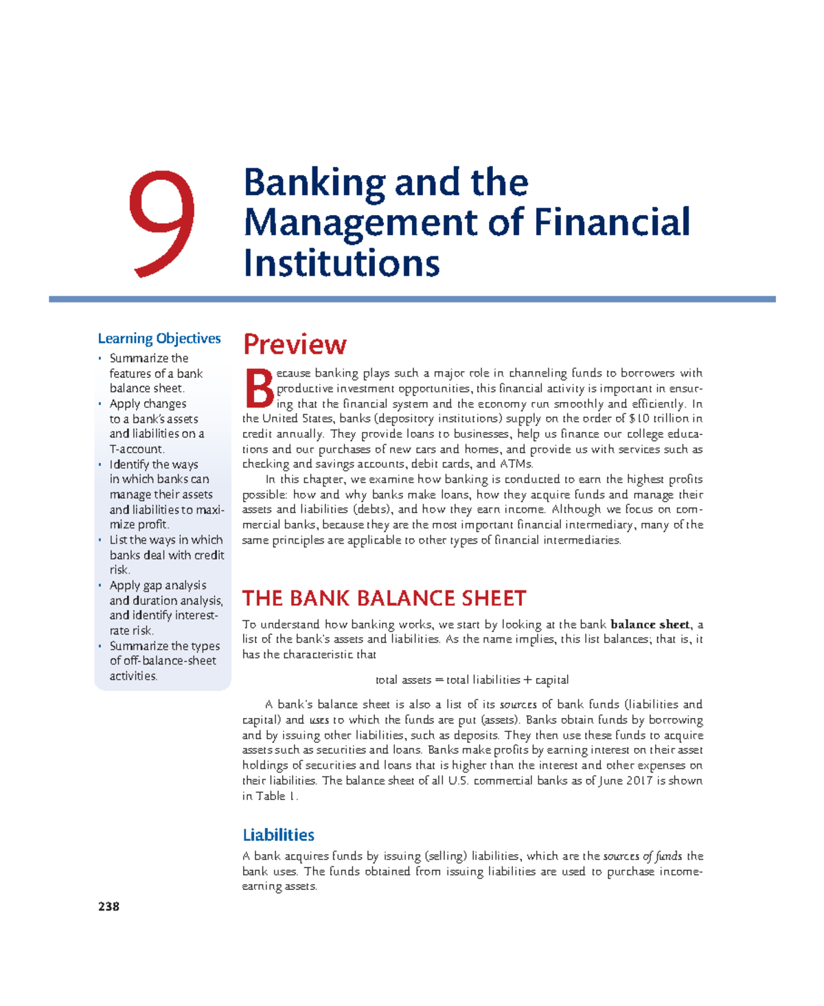 Chapter 9: Banking and Financial Institutions Management (ECO 201 ...