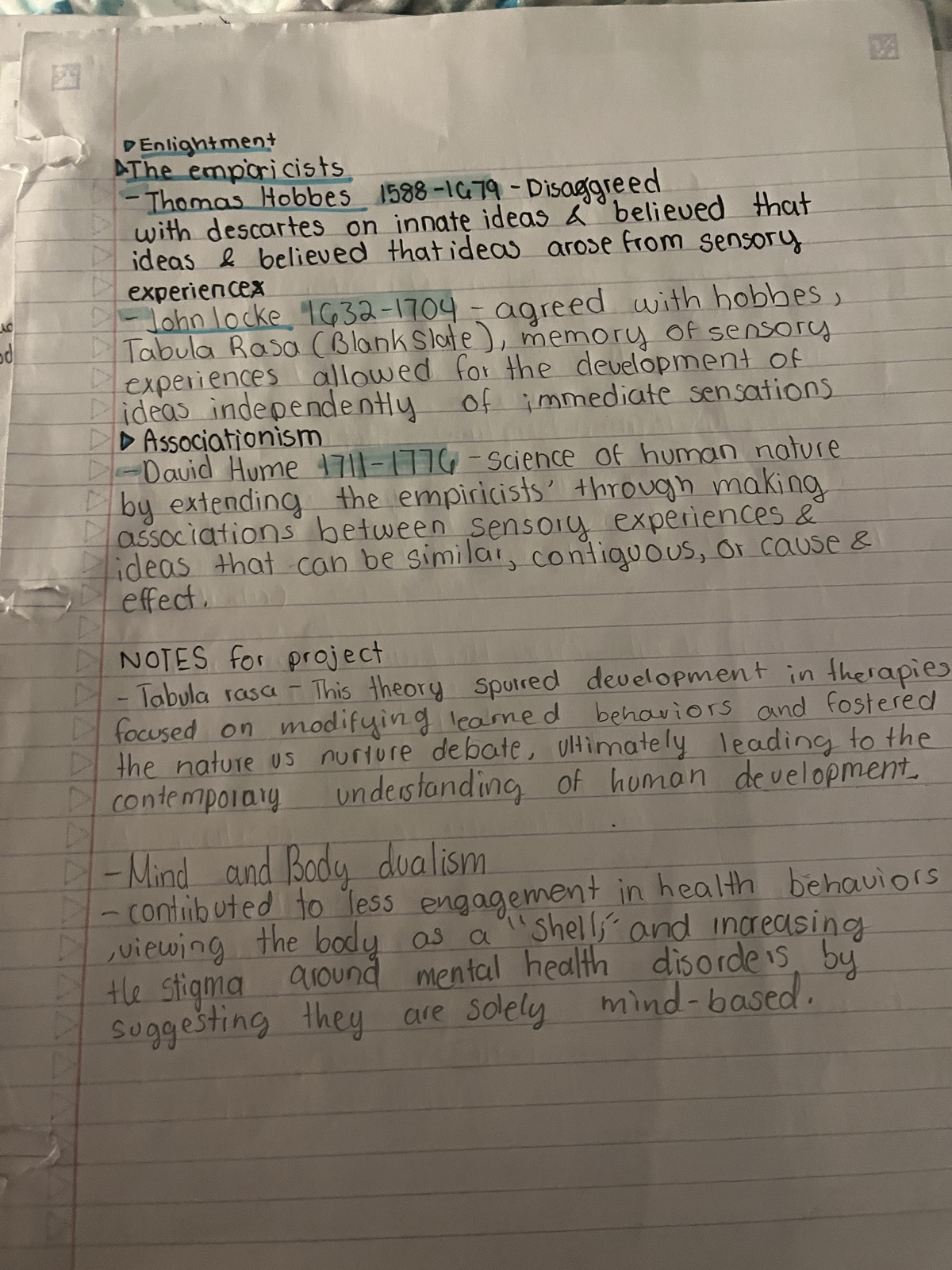 Final Exam Study Guide: Empiricism & Tabula Rasa in ABC123 - Studocu