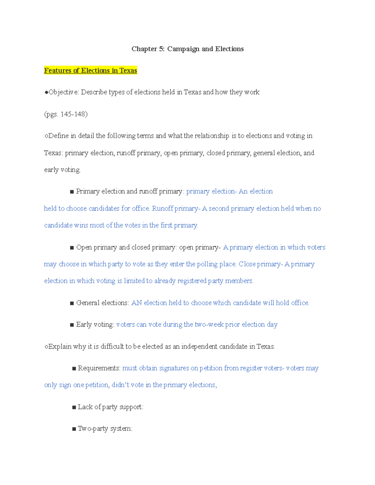 Chapter 5 - Its a combination of lecture notes and the text book notes ...