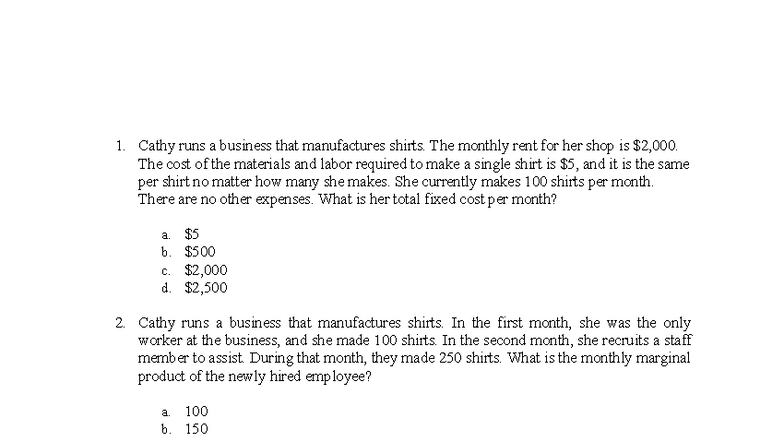 Midterm 2 Practice Questions - BBAENA - Studocu