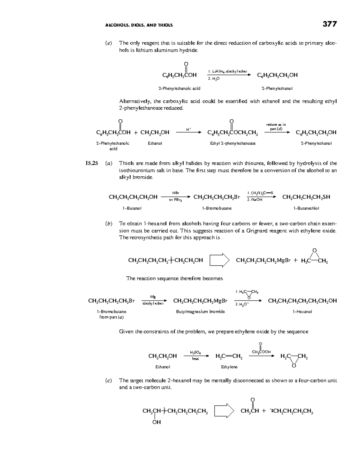 Organic Chemistry 4th Ed: Alcoh, Diols & Thiols (377) Solutions - Studocu
