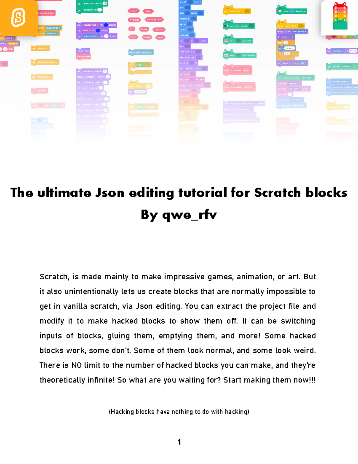 Json Editing Tutorial for Scratch Blocks: A Comprehensive Guide - Studocu
