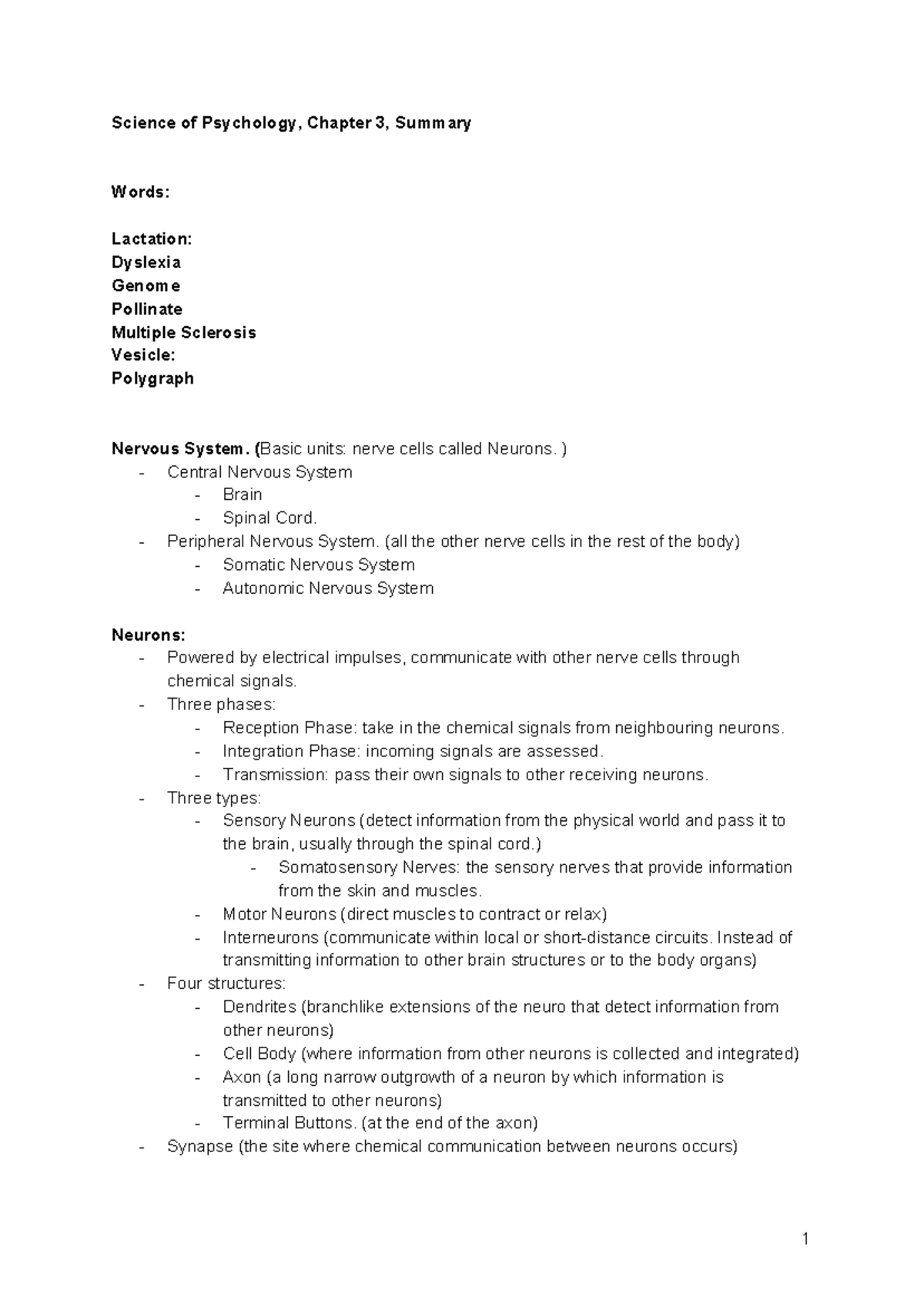 Psychology 101: Science of Psychology, Chapter 3 Summary Analysis - Studocu