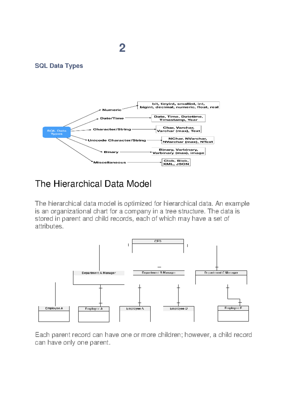 Database Models: Lecture Notes on Hierarchical, Network, & Relational ...