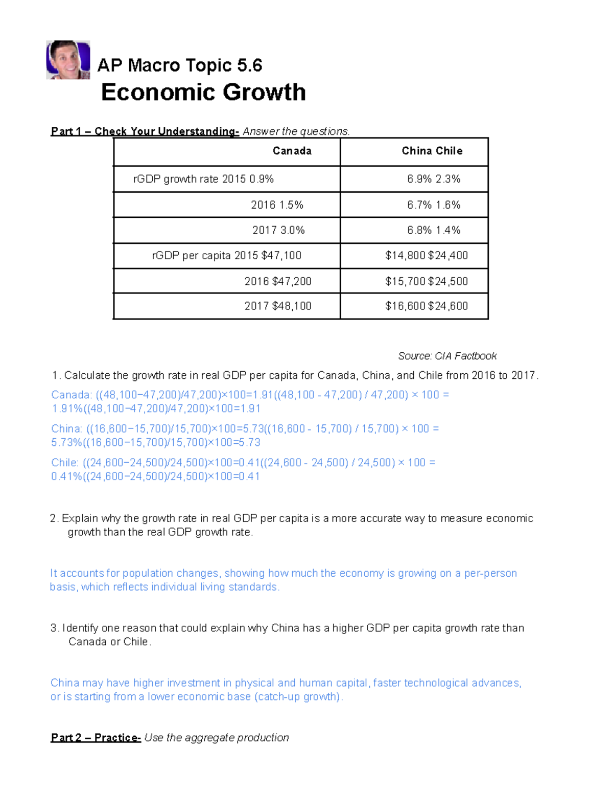 AP Macro Topic 5.6 Economic Growth: Analysis & Insights - Studocu