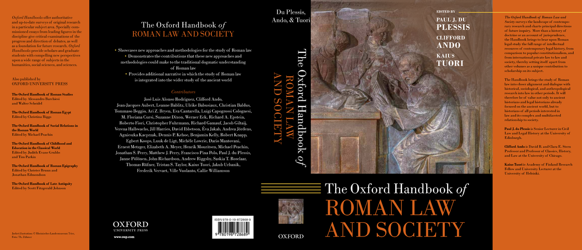 The Oxford Handbook of Roman Law and Society: A Comprehensive Overview ...