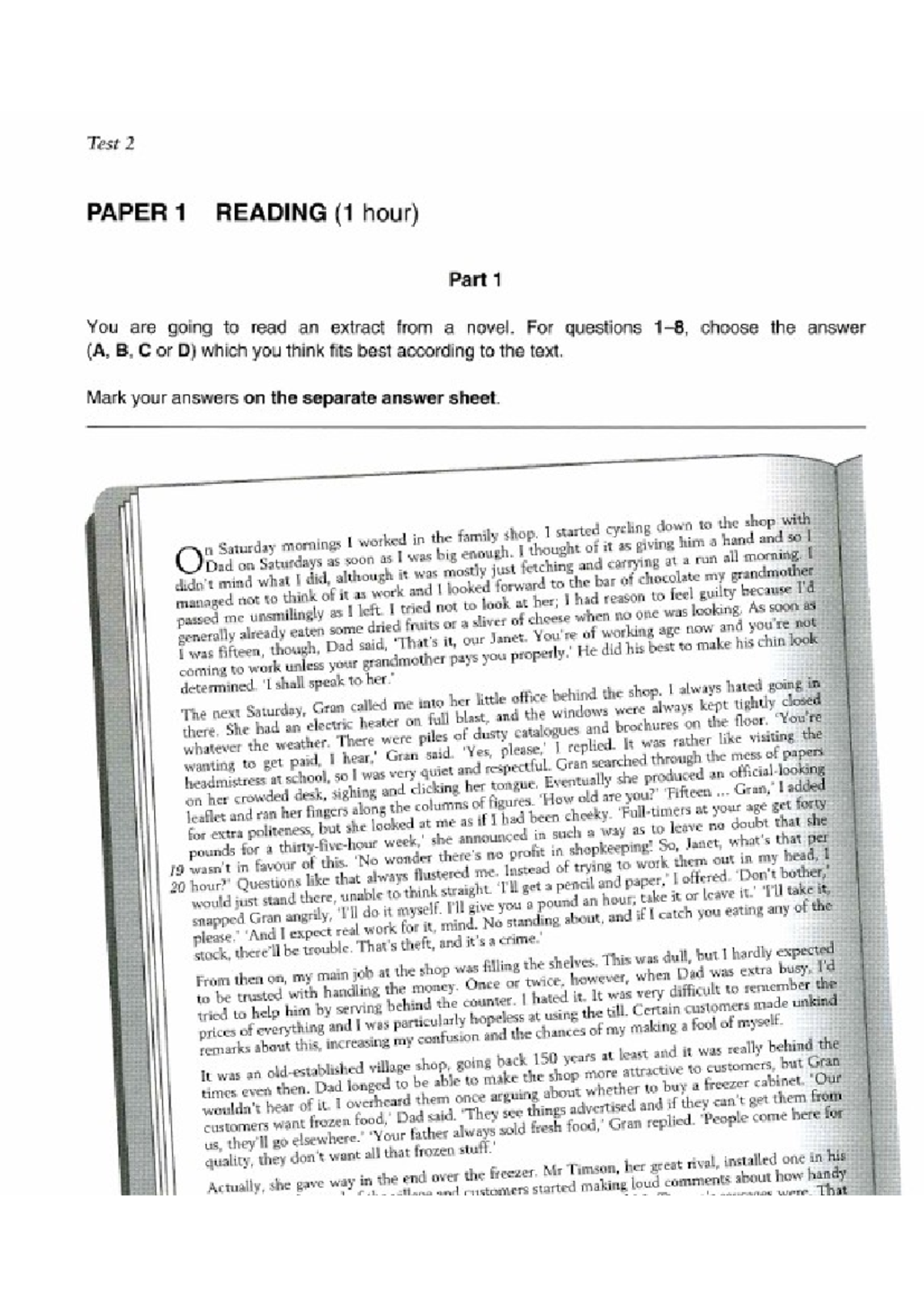 Test 2 FCE 2 - Paper 1 Reading and Listening Practice - Studocu