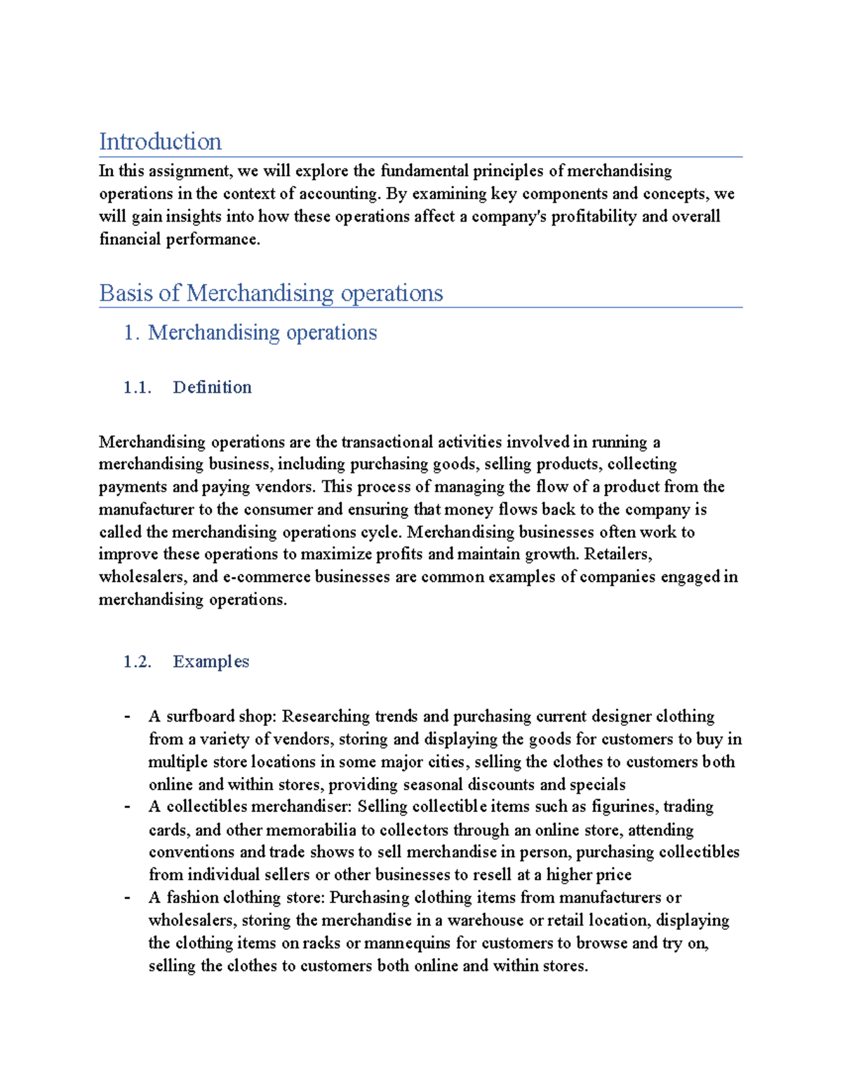 Accounting 101: Merchandising Operations and Inventory Management - Studocu