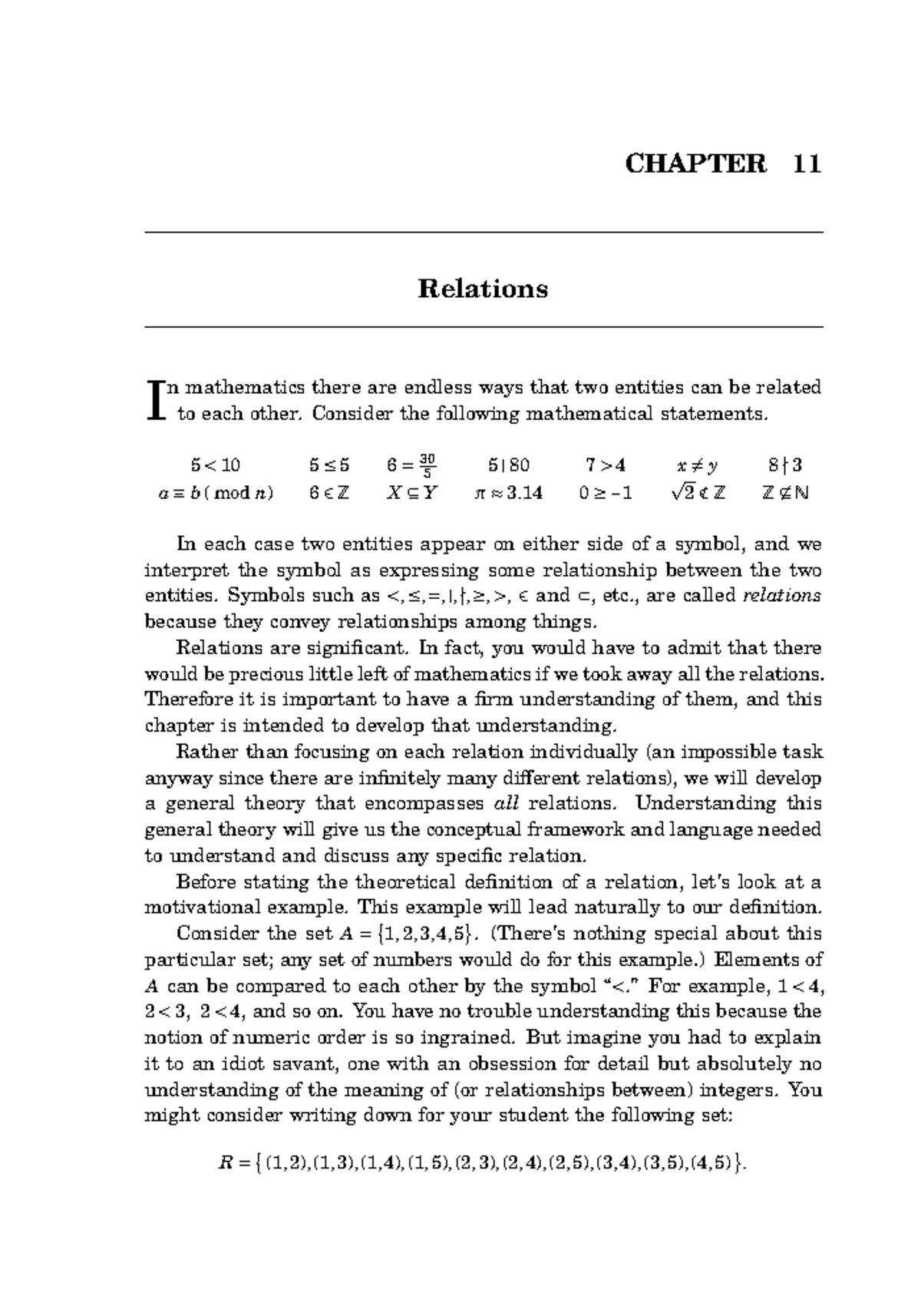 Chapter 11: Understanding Relations in Discrete Mathematics - Studocu