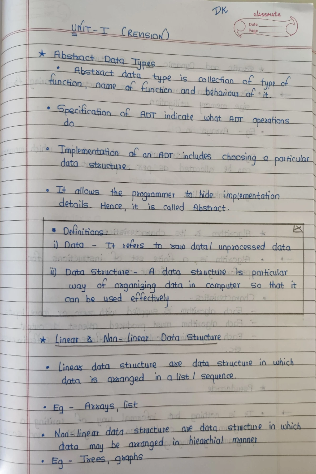 Data Structure Handwritten Notes 1689296956 - Bachelor of computer ...