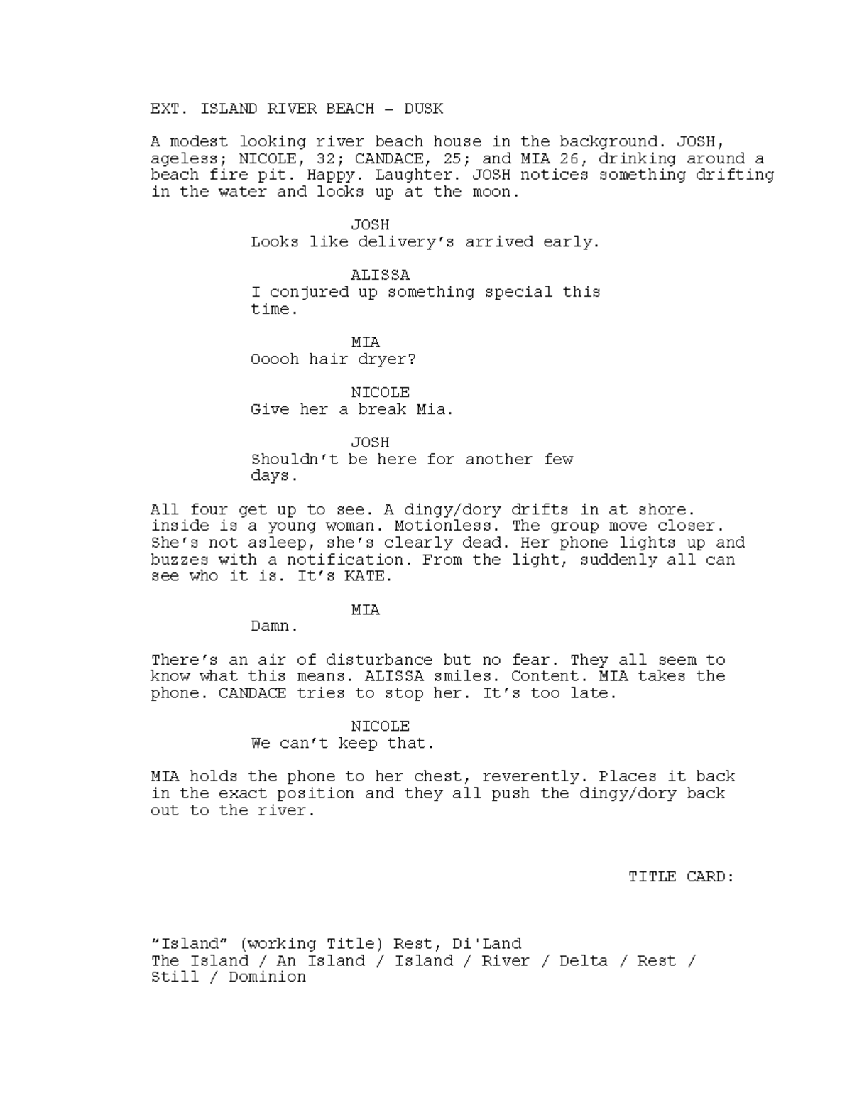 The Island: Search for Kate's Truth and Secrets (Course Code: DRAMA101 ...