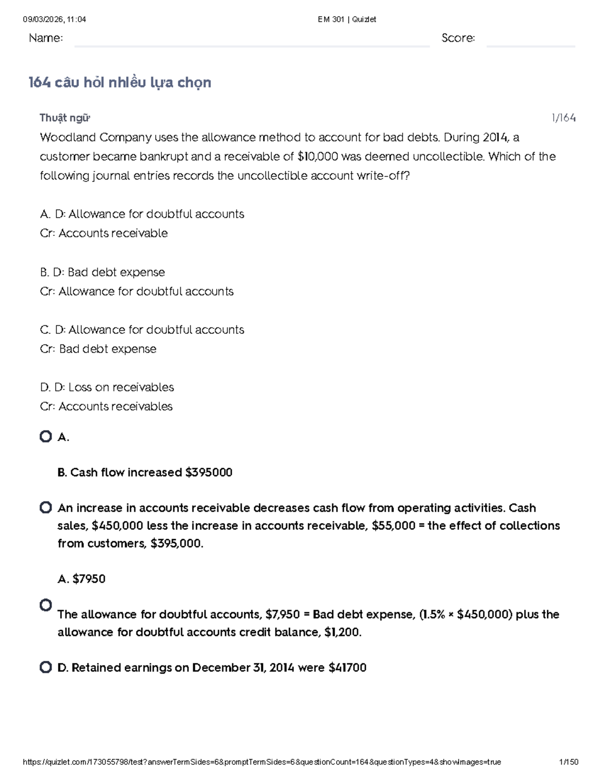 11:04 EM 301 Quizlet Practice Questions and Answers - Studocu
